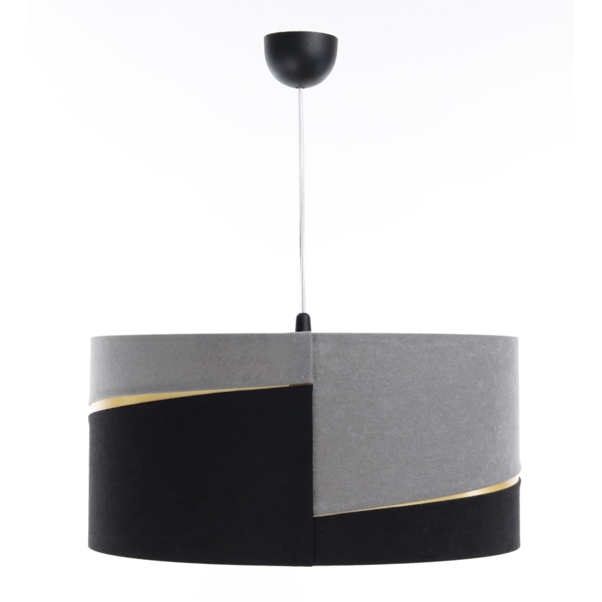 Lámpara colgante SWING 1xE27/60W/230V negro/gris/dorado