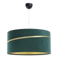Lámpara colgante SWING 1xE27/60W/230V Verde/dorado