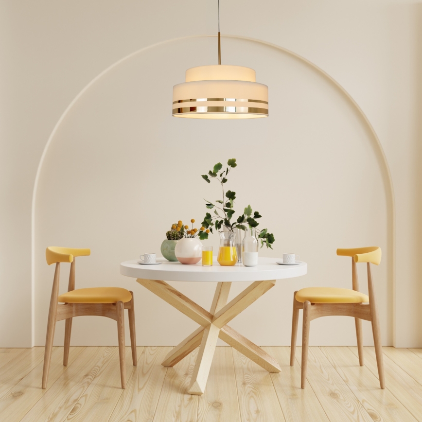 Lámpara colgante TAMI 1xE27/60W/230V beige/dorado