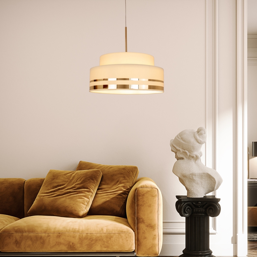 Lámpara colgante TAMI 1xE27/60W/230V beige/dorado