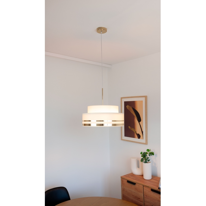 Lámpara colgante TAMI 1xE27/60W/230V beige/dorado
