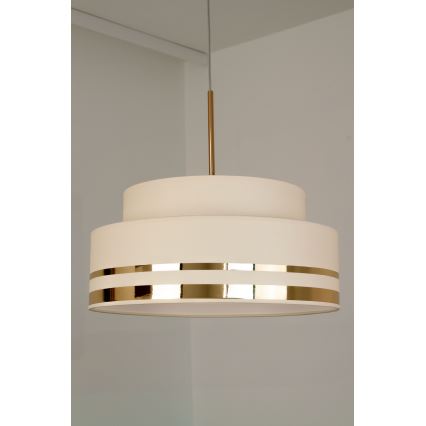 Lámpara colgante TAMI 1xE27/60W/230V beige/dorado