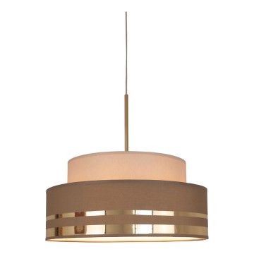 Lámpara colgante TAMI 1xE27/60W/230V beige/marrón/dorado