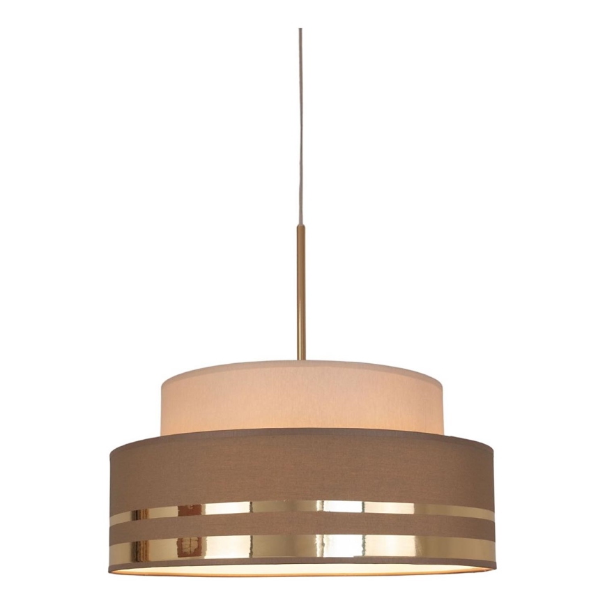 Lámpara colgante TAMI 1xE27/60W/230V beige/marrón/dorado
