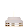 Lámpara colgante TAMI 1xE27/60W/230V color crema/dorado