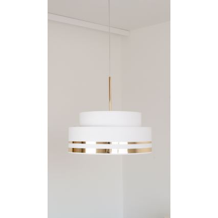 Lámpara colgante TAMI 1xE27/60W/230V color crema/dorado