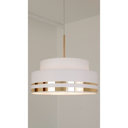 Lámpara colgante TAMI 1xE27/60W/230V color crema/dorado