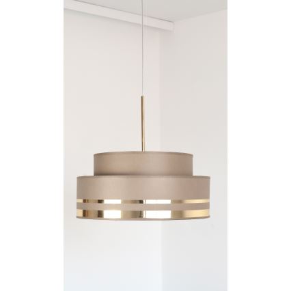 Lámpara colgante TAMI 1xE27/60W/230V marrón/dorado
