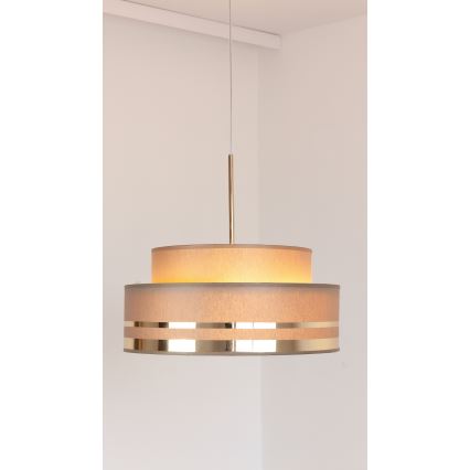 Lámpara colgante TAMI 1xE27/60W/230V marrón/dorado