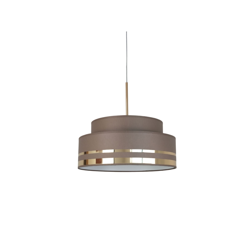 Lámpara colgante TAMI 1xE27/60W/230V marrón/dorado