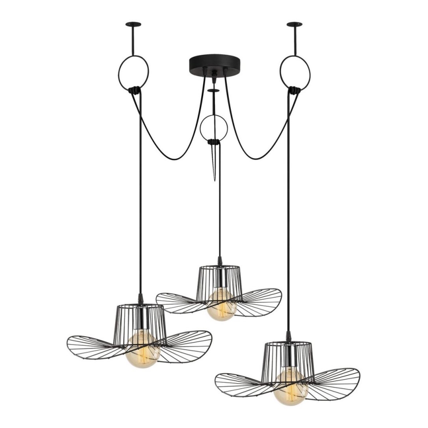 Lámpara colgante TEL 3xE27/40W/230V araña