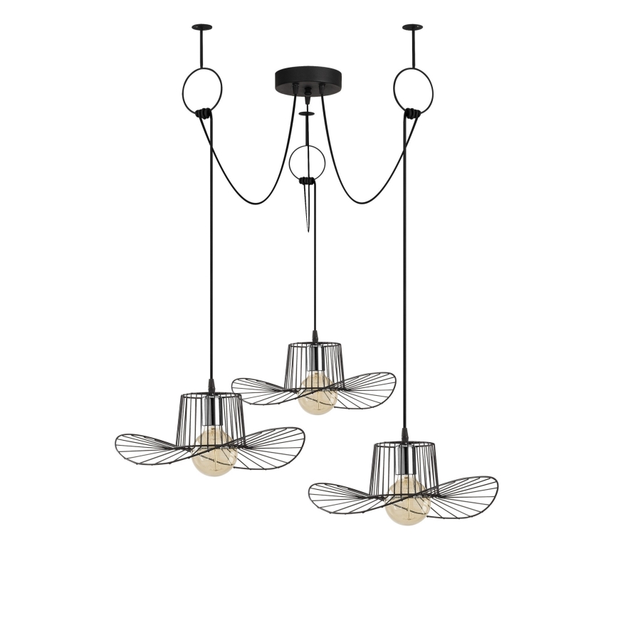 Lámpara colgante TEL 3xE27/40W/230V araña