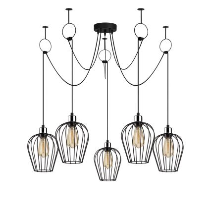 Lámpara colgante TEL 5xE27/40W/230V araña