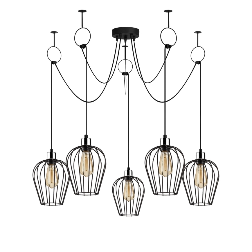 Lámpara colgante TEL 5xE27/40W/230V araña