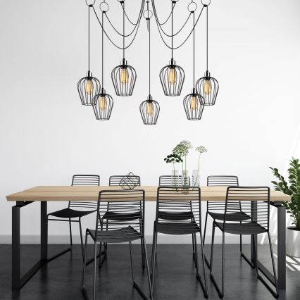 Lámpara colgante TEL 5xE27/40W/230V araña