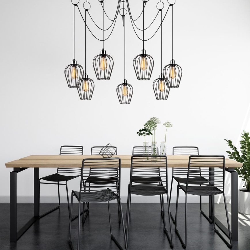 Lámpara colgante TEL 5xE27/40W/230V araña