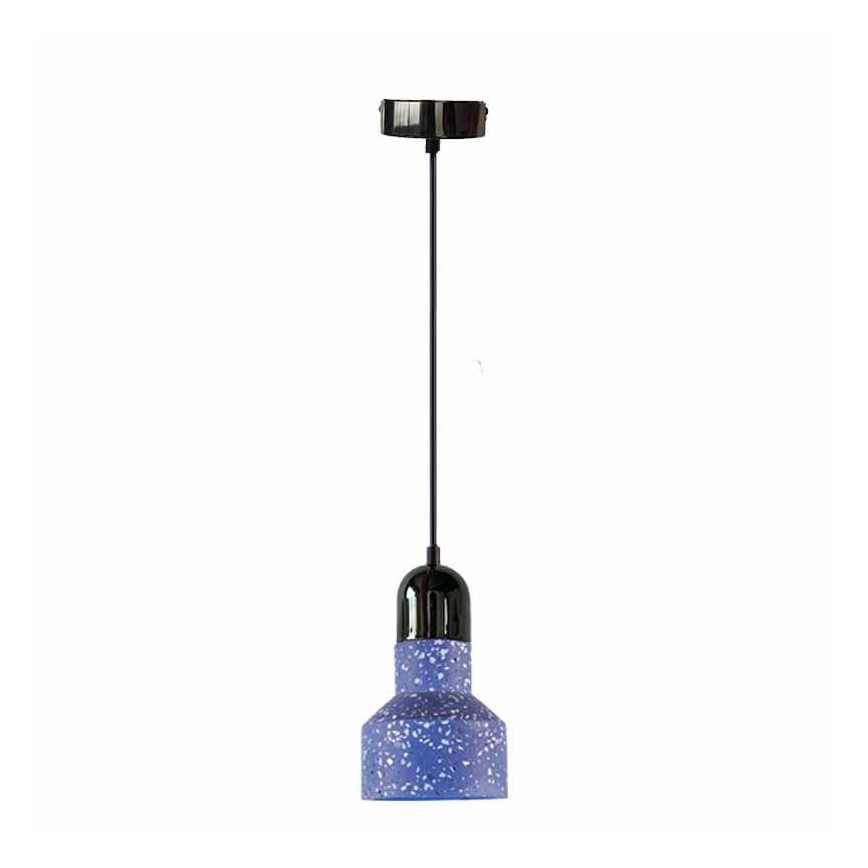 Lámpara colgante TERRAZZO 1xE27/60W/230V diá. 12 cm azul