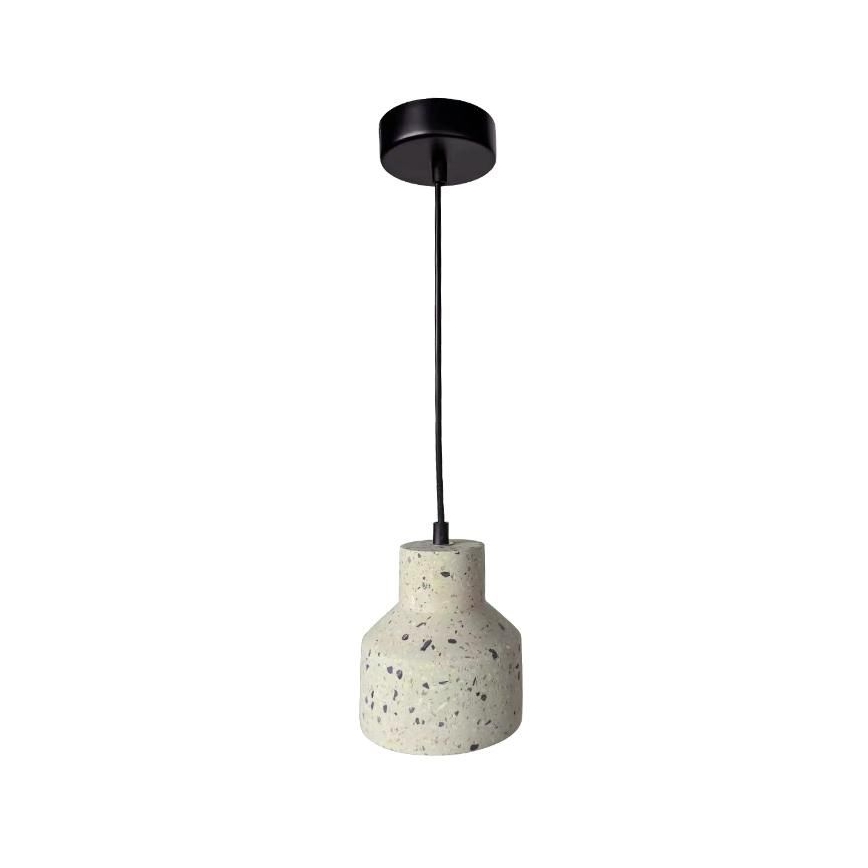 Lámpara colgante TERRAZZO 1xE27/60W/230V diá. 12 cm color crema