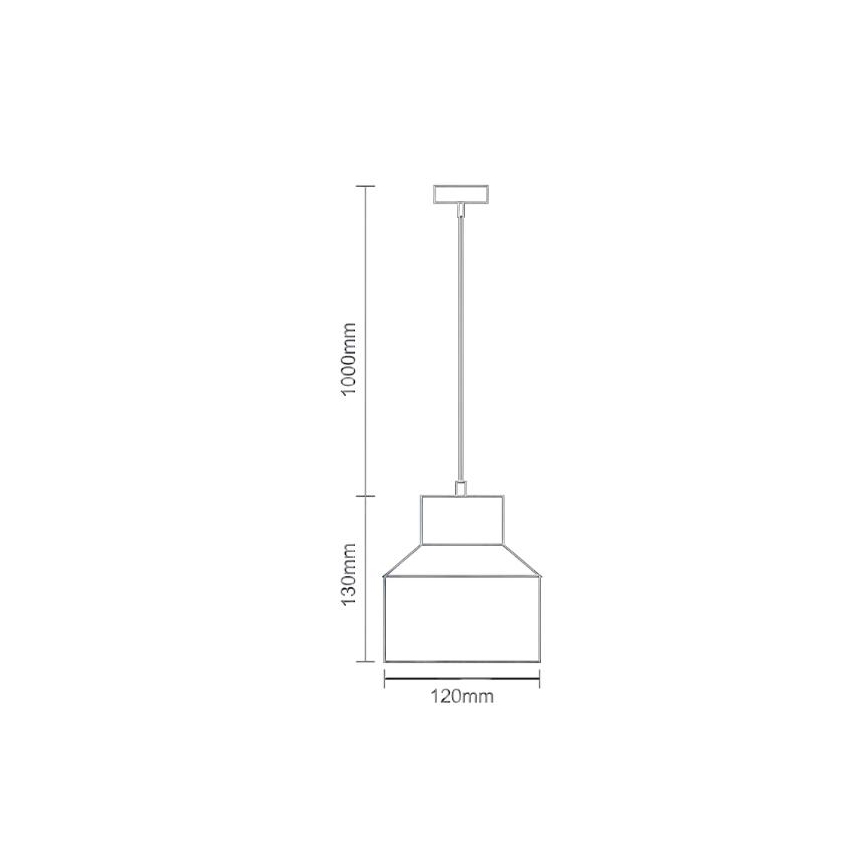 Lámpara colgante TERRAZZO 1xE27/60W/230V diá. 12 cm color crema