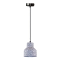 Lámpara colgante TERRAZZO 1xE27/60W/230V diá. 12 cm gris