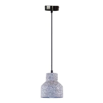 Lámpara colgante TERRAZZO 1xE27/60W/230V diá. 12 cm gris