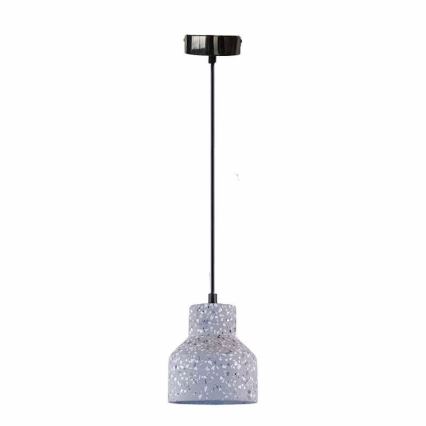 Lámpara colgante TERRAZZO 1xE27/60W/230V diá. 12 cm gris