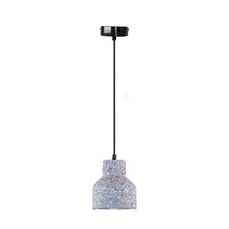 Lámpara colgante TERRAZZO 1xE27/60W/230V diá. 12 cm gris