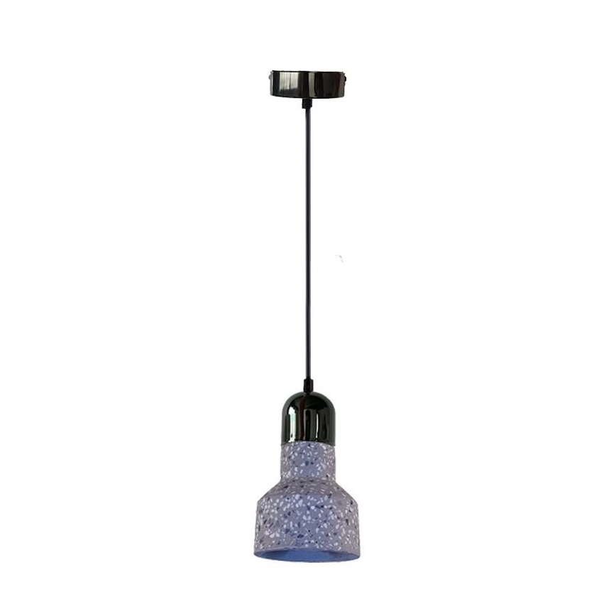 Lámpara colgante TERRAZZO 1xE27/60W/230V diá. 12 cm gris