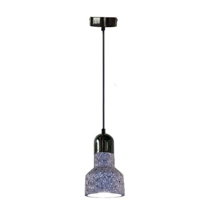 Lámpara colgante TERRAZZO 1xE27/60W/230V diá. 12 cm gris