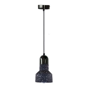 Lámpara colgante TERRAZZO 1xE27/60W/230V diá. 12 cm negro