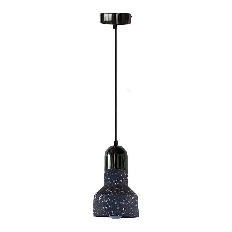 Lámpara colgante TERRAZZO 1xE27/60W/230V diá. 12 cm negro