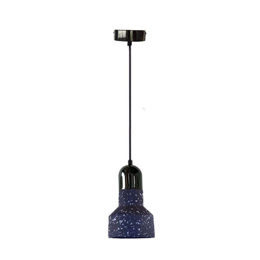 Lámpara colgante TERRAZZO 1xE27/60W/230V diá. 12 cm negro