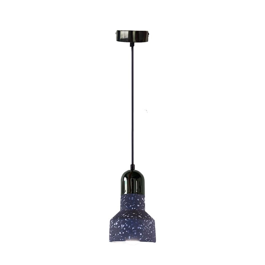 Lámpara colgante TERRAZZO 1xE27/60W/230V diá. 12 cm negro