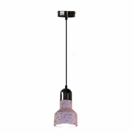Lámpara colgante TERRAZZO 1xE27/60W/230V diá. 12 cm rojo
