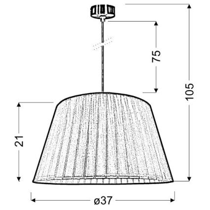 Lámpara colgante TIZIANO 1xE27/60W/230V gris