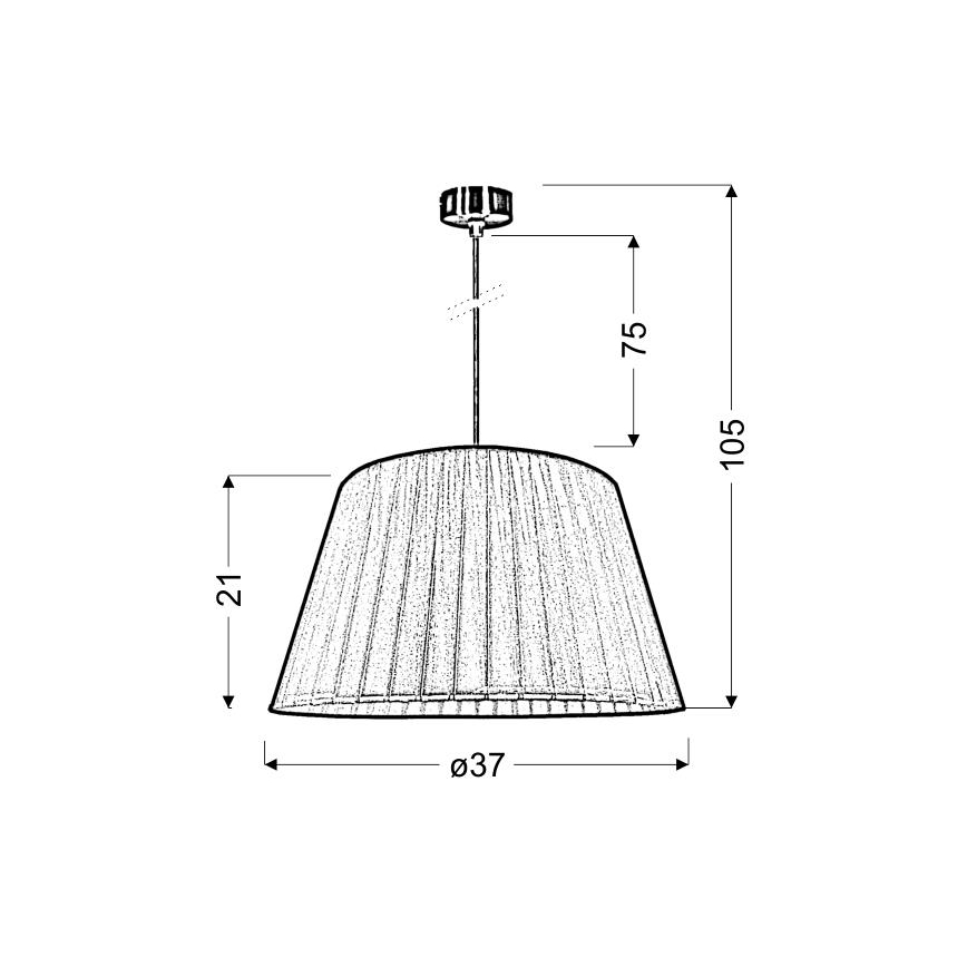 Lámpara colgante TIZIANO 1xE27/60W/230V gris