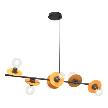Lámpara colgante TOKEN 6xE27/15W/230V naranja