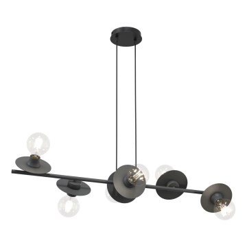 Lámpara colgante TOKEN 6xE27/15W/230V negro