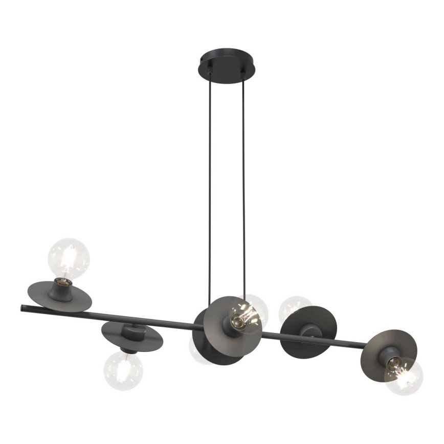 Lámpara colgante TOKEN 6xE27/15W/230V negro