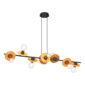Lámpara colgante TOKEN 8xE27/15W/230V naranja