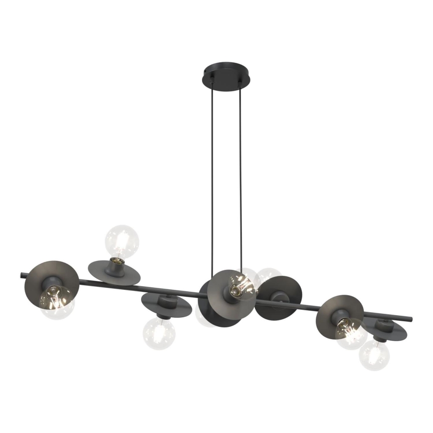 Lámpara colgante TOKEN 8xE27/15W/230V negro