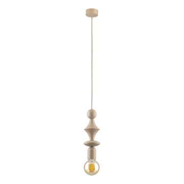 Lámpara colgante TOWER 1xE27/15W/230V beige