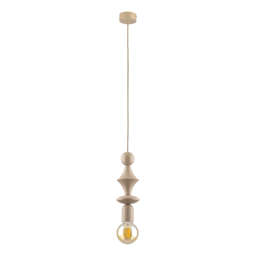 Lámpara colgante TOWER 1xE27/15W/230V beige