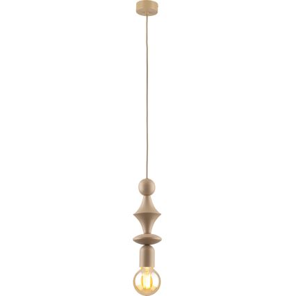 Lámpara colgante TOWER 1xE27/15W/230V beige