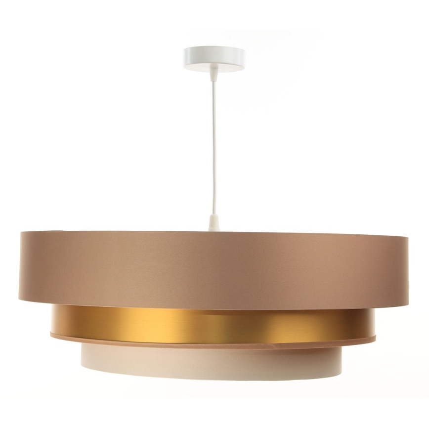 Lámpara colgante TRINITI 1xE27/60W/230V beige/dorado