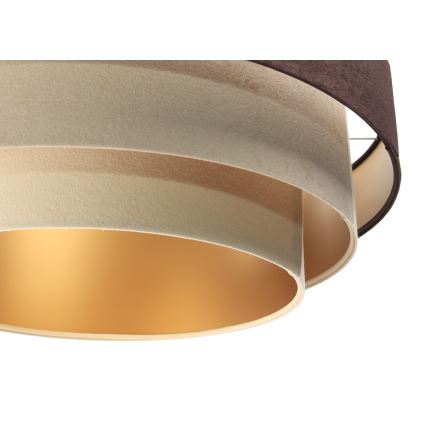 Lámpara colgante TRINITI 1xE27/60W/230V marrón/beige/dorado