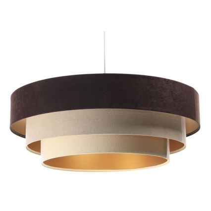 Lámpara colgante TRINITI 1xE27/60W/230V marrón/beige/dorado