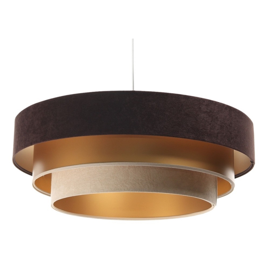 Lámpara colgante TRINITI 1xE27/60W/230V marrón/dorado/beige