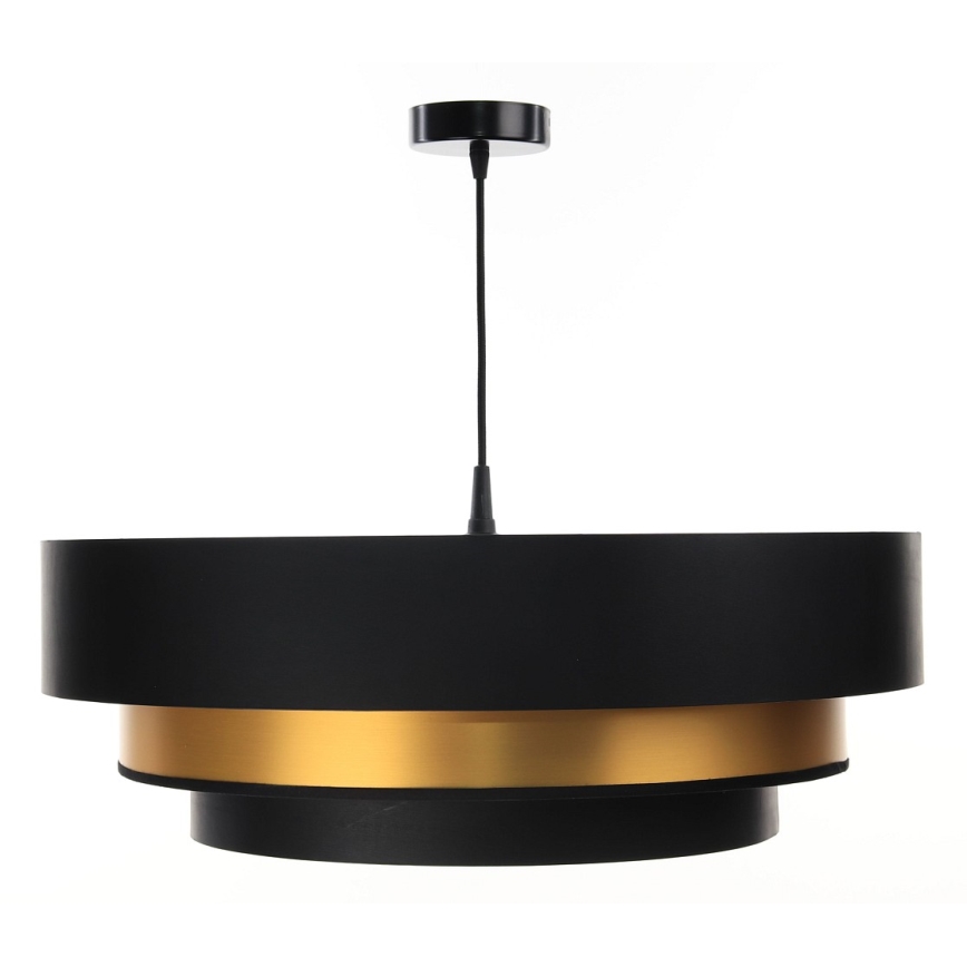 Lámpara colgante TRINITI 1xE27/60W/230V negro/dorado