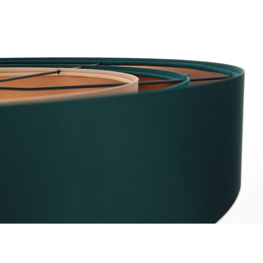 Lámpara colgante TRINITI 1xE27/60W/230V verde/cobre